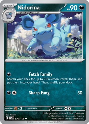 Nidorina 030/165  SV Scarlet & Violet 151 - Uncommon