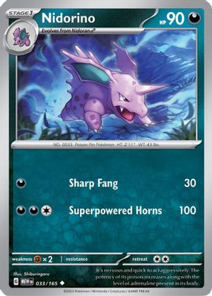 Nidorino 033/165  SV Scarlet & Violet 151 - Uncommon