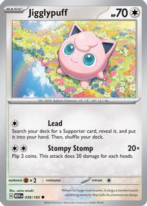 Jigglypuff 039/165  SV Scarlet & Violet 151 - Common