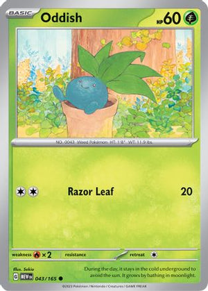 Oddish 043/165  SV Scarlet & Violet 151 - Common