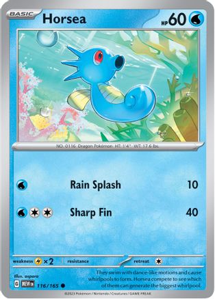 Horsea 116/165  SV Scarlet & Violet 151 - Common