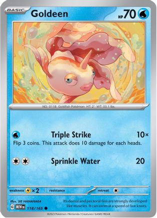 Goldeen 118/165  - Reverse Holofoil SV Scarlet & Violet 151 - Common