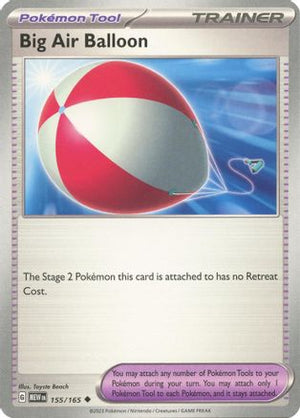 Big Air Balloon 155/165  - Reverse Holofoil SV Scarlet & Violet 151 - Uncommon