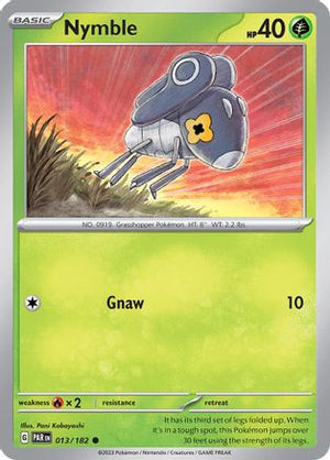 Nymble 013/182  - Reverse Holofoil SV04 Paradox Rift - Common