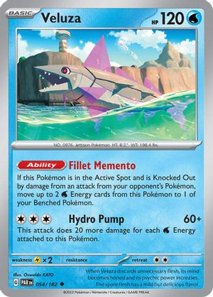 Veluza 054/182  - Reverse Holofoil SV04 Paradox Rift - Uncommon