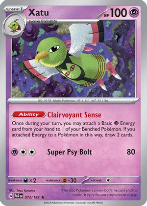 Xatu 072/182  - Reverse Holofoil SV04 Paradox Rift - Rare