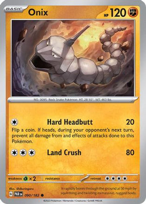 Onix 090/182  - Reverse Holofoil SV04 Paradox Rift - Common