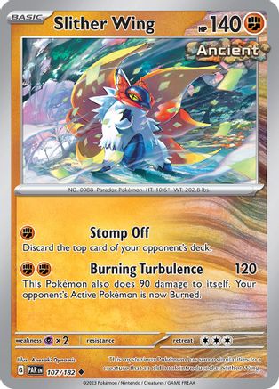 Slither Wing 107/182  - Reverse Holofoil SV04 Paradox Rift - Uncommon