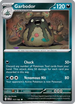 Garbodor 117/182  - Reverse Holofoil SV04 Paradox Rift - Uncommon