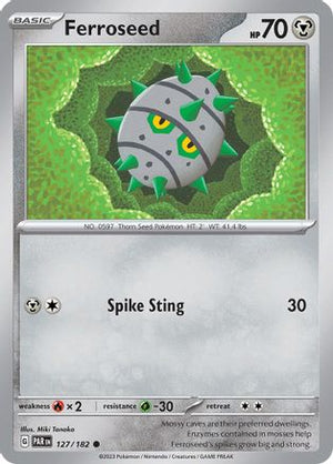 Ferroseed 127/182  - Reverse Holofoil SV04 Paradox Rift - Common