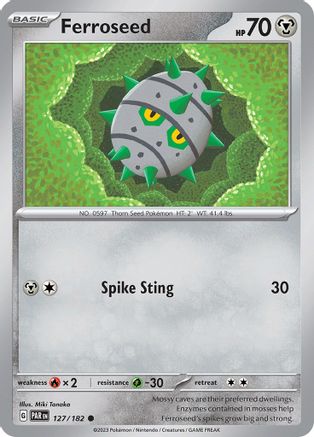 Ferroseed 127/182  - Reverse Holofoil SV04 Paradox Rift - Common