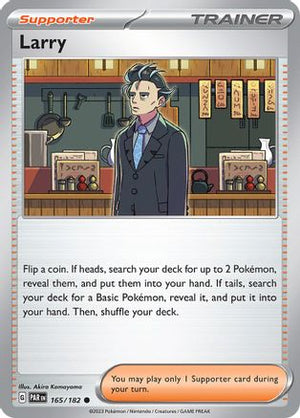 Larry 165/182  - Reverse Holofoil SV04 Paradox Rift - Common