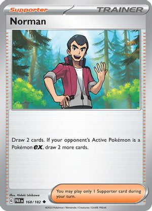 Norman 168/182  - Reverse Holofoil SV04 Paradox Rift - Uncommon