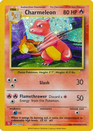 Charmeleon 002/034  - Holofoil Trading Card Game Classic - Classic Collection