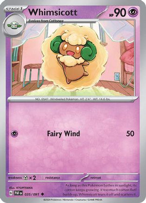 Whimsicott 035/091  SV Paldean Fates - Uncommon