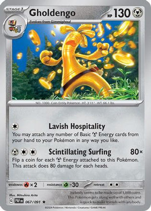 Gholdengo 067/091  - Holofoil SV Paldean Fates - Rare