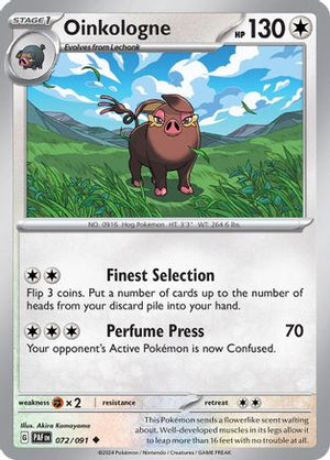 Oinkologne 072/091  - Reverse Holofoil SV Paldean Fates - Uncommon
