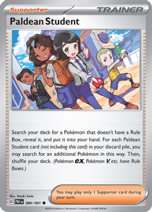 Paldean Student 086/091  SV Paldean Fates - Common