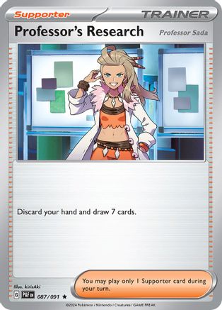 Professor's Research 087/091  - Holofoil SV Paldean Fates - Rare