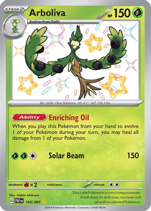 Arboliva 104/091  - Holofoil SV Paldean Fates - Shiny Rare
