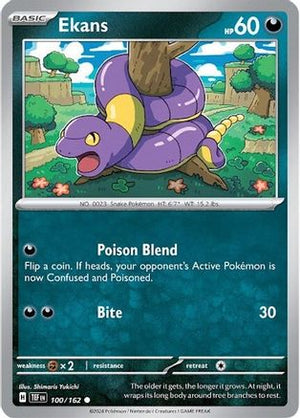 Ekans 100/162  - Reverse Holofoil SV05 Temporal Forces - Common