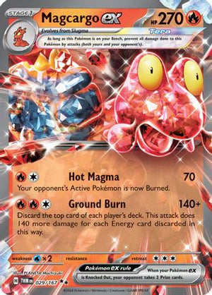 Magcargo ex 029/167  - Holofoil SV06 Twilight Masquerade - Double Rare