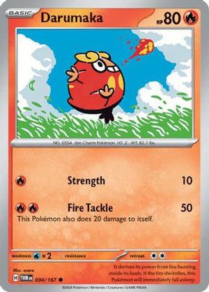 Darumaka 034/167  - Reverse Holofoil SV06 Twilight Masquerade - Common