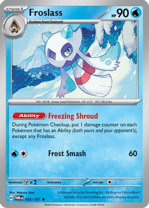Froslass 053/167  - Reverse Holofoil SV06 Twilight Masquerade - Rare