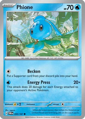 Phione 055/167  - Reverse Holofoil SV06 Twilight Masquerade - Common