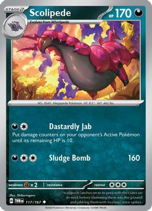 Scolipede 117/167  - Reverse Holofoil SV06 Twilight Masquerade - Uncommon