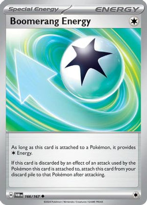 Boomerang Energy 166/167  - Reverse Holofoil SV06 Twilight Masquerade - Uncommon