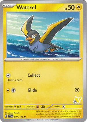 Wattrel - Pikachu 17 077  Battle Academy 2024 - Common