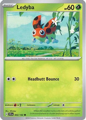 Ledyba 002/142  - Reverse Holofoil SV07 Stellar Crown - Common