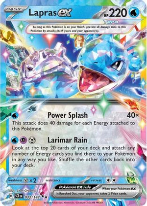 Lapras ex 032/142  - Holofoil SV07 Stellar Crown - Double Rare