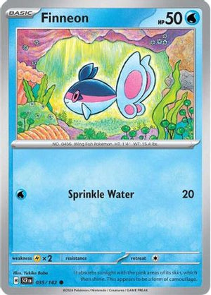 Finneon 035/142  - Reverse Holofoil SV07 Stellar Crown - Common