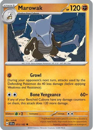 Marowak 073/142  SV07 Stellar Crown - Uncommon