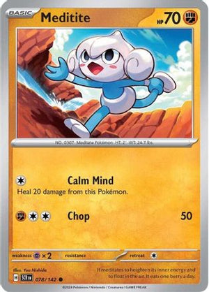 Meditite 078/142  - Reverse Holofoil SV07 Stellar Crown - Common