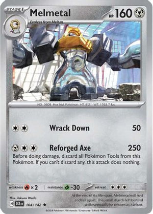 Melmetal 104/142  - Holofoil SV07 Stellar Crown - Rare