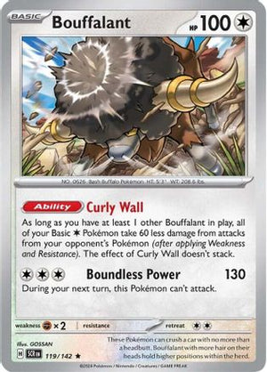 Bouffalant 119/142  - Holofoil SV07 Stellar Crown - Rare