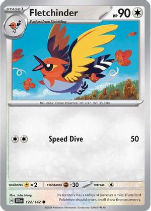 Fletchinder 122/142  - Reverse Holofoil SV07 Stellar Crown - Common