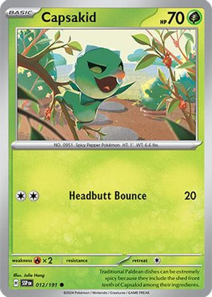 Capsakid 012/191  - Reverse Holofoil SV08 Surging Sparks - Common