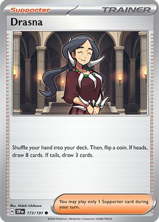 Drasna 173/191  - Reverse Holofoil SV08 Surging Sparks - Common