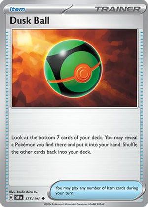 Dusk Ball 175/191  - Reverse Holofoil SV08 Surging Sparks - Uncommon