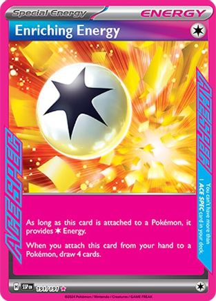 Enriching Energy 191/191  - Holofoil SV08 Surging Sparks - ACE SPEC Rare