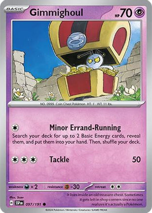 Gimmighoul 097/191  - Reverse Holofoil SV08 Surging Sparks - Common