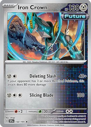 Iron Crown 132/191  - Reverse Holofoil SV08 Surging Sparks - Rare