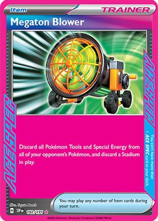 Megaton Blower 182/191  - Holofoil SV08 Surging Sparks - ACE SPEC Rare