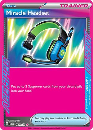 Miracle Headset 183/191  - Holofoil SV08 Surging Sparks - ACE SPEC Rare