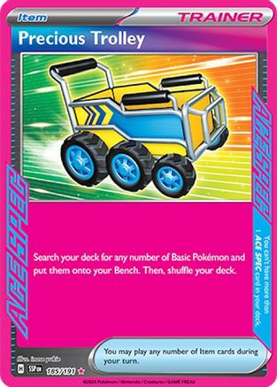 Precious Trolley 185/191  - Holofoil SV08 Surging Sparks - ACE SPEC Rare