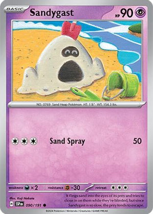 Sandygast 090/191  - Reverse Holofoil SV08 Surging Sparks - Common